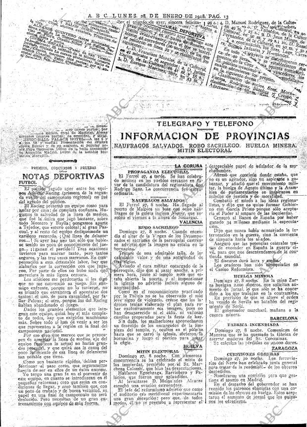 ABC MADRID 28-01-1918 página 13