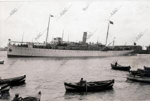 El Vapor "Miramar", de la compañía Isleña Marítima, de palma de Mallorca, Que,...