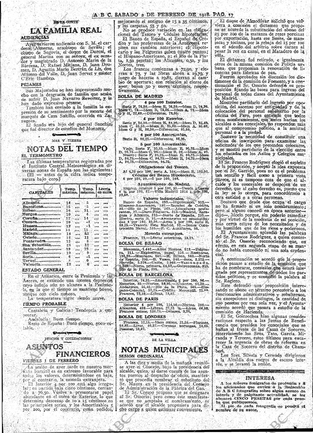 ABC MADRID 02-02-1918 página 17