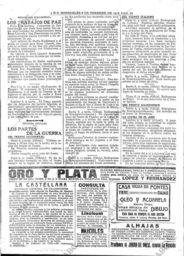 ABC MADRID 07-02-1918 página 22