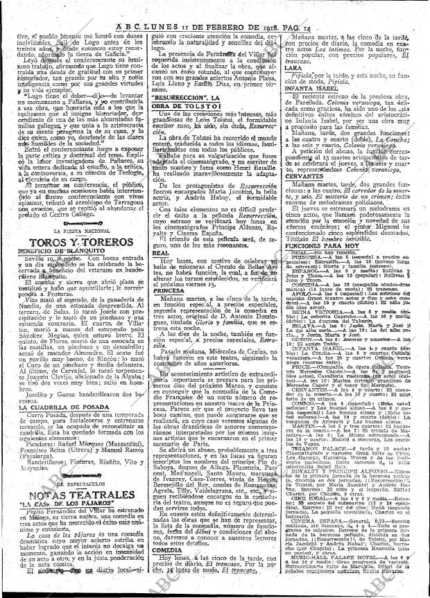 ABC MADRID 11-02-1918 página 14