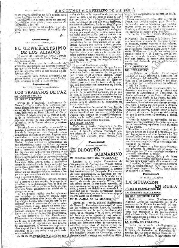 ABC MADRID 11-02-1918 página 17