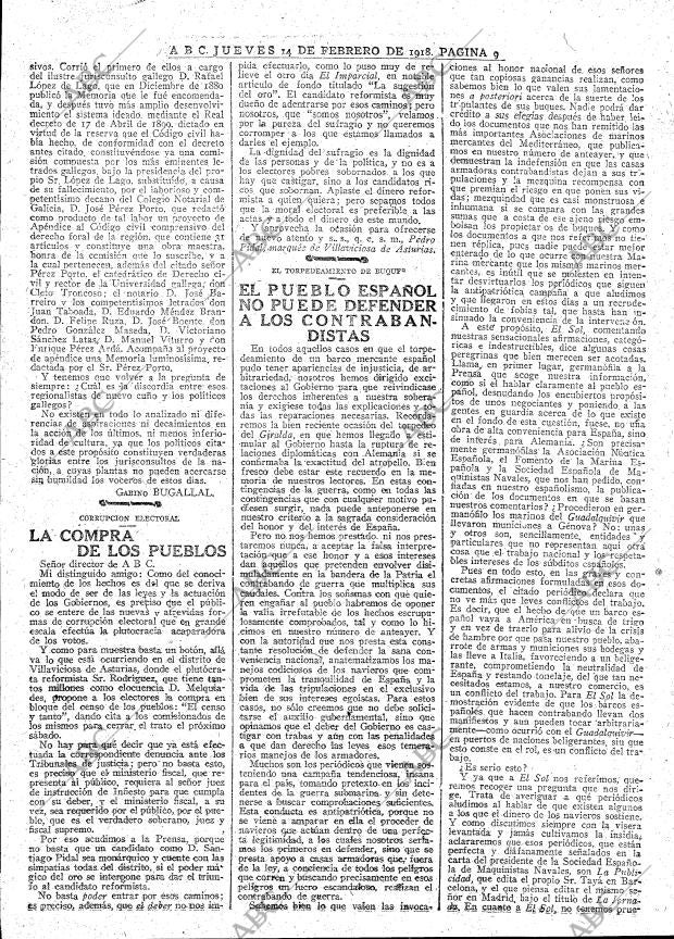 ABC MADRID 14-02-1918 página 9