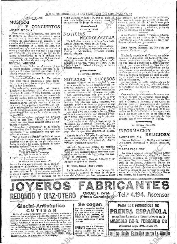 ABC MADRID 27-02-1918 página 16
