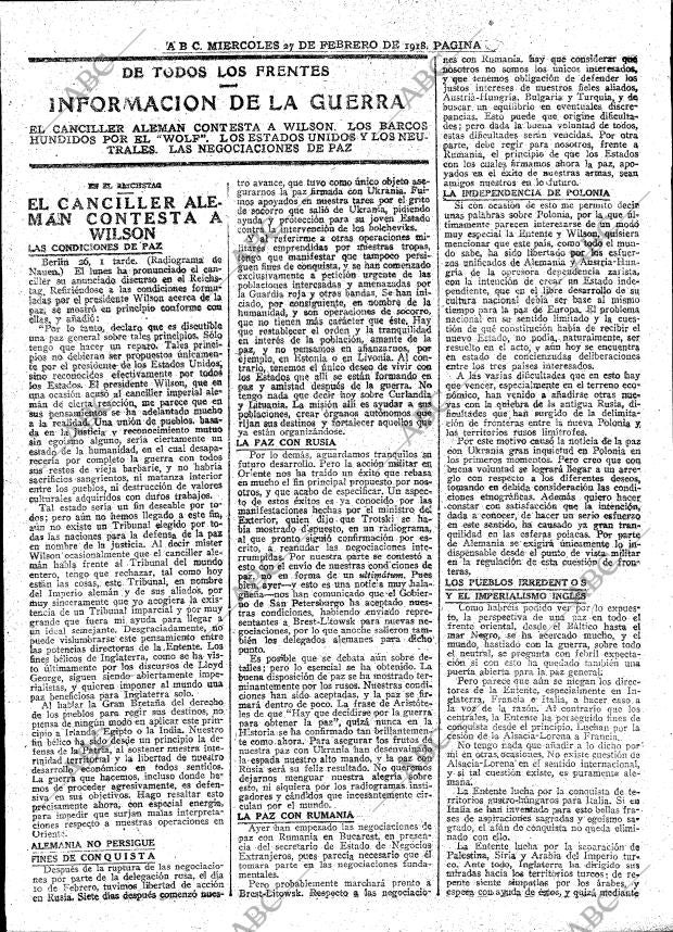 ABC MADRID 27-02-1918 página 18