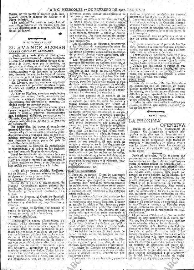ABC MADRID 27-02-1918 página 21