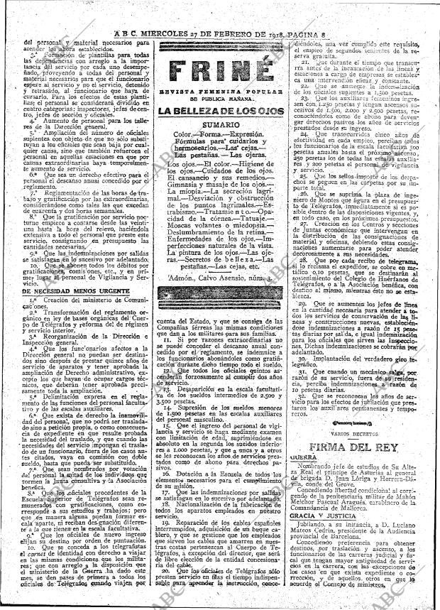 ABC MADRID 27-02-1918 página 8