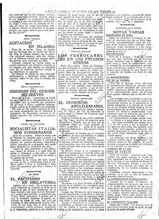 ABC MADRID 01-03-1918 página 23