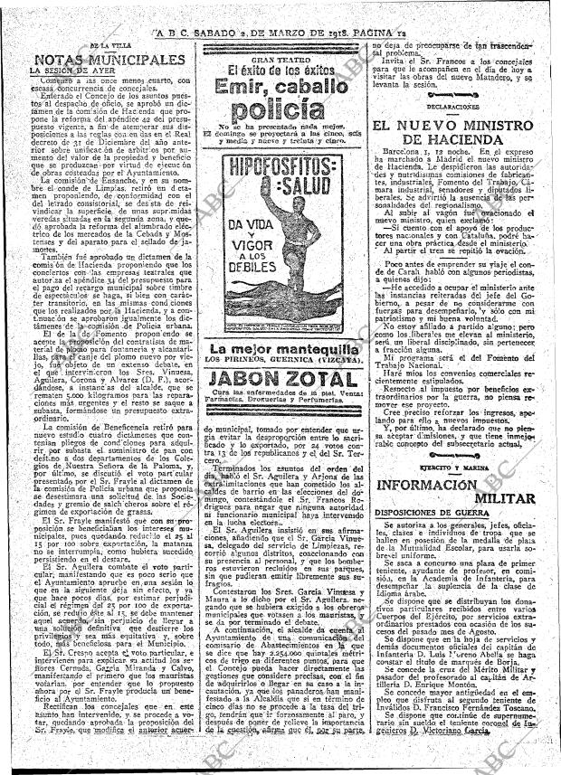 ABC MADRID 02-03-1918 página 12