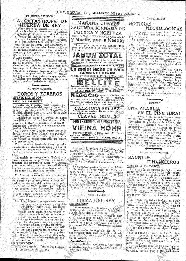 ABC MADRID 13-03-1918 página 14