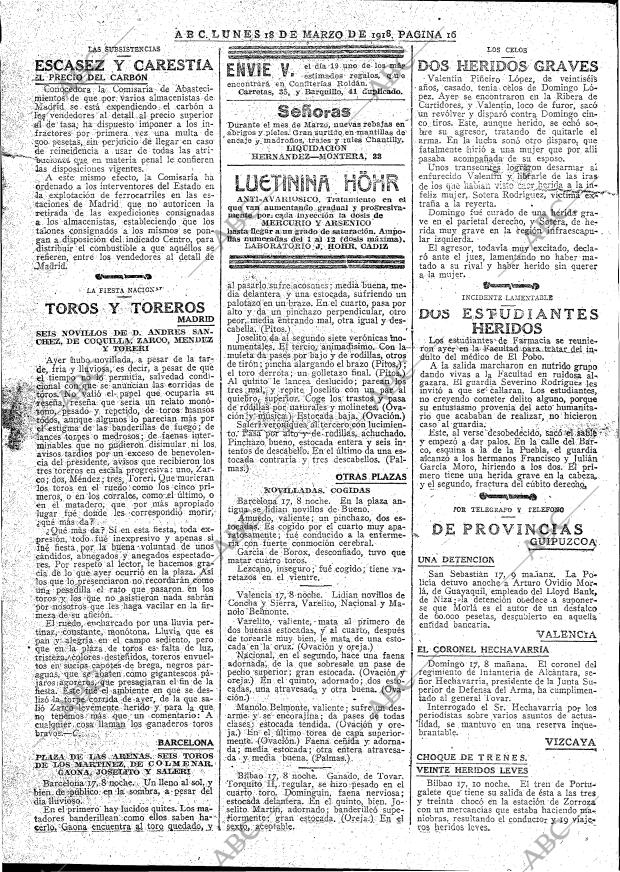 ABC MADRID 18-03-1918 página 16