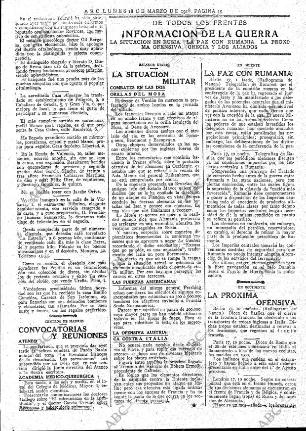 ABC MADRID 18-03-1918 página 19