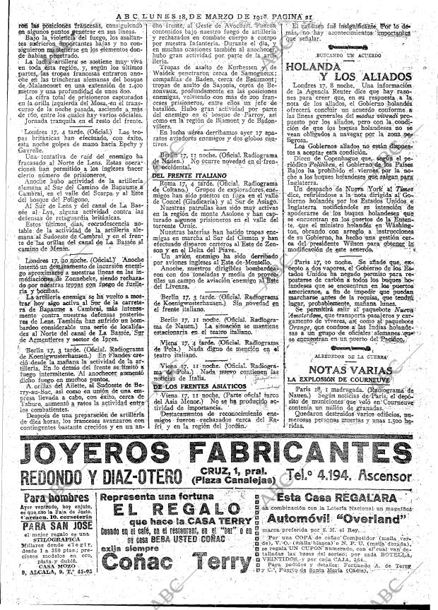 ABC MADRID 18-03-1918 página 21