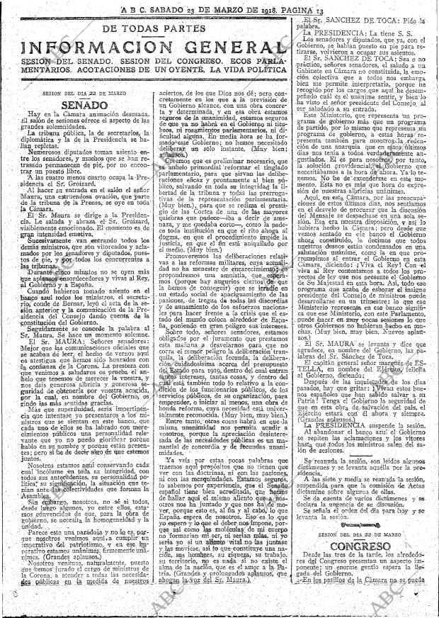 ABC MADRID 23-03-1918 página 13