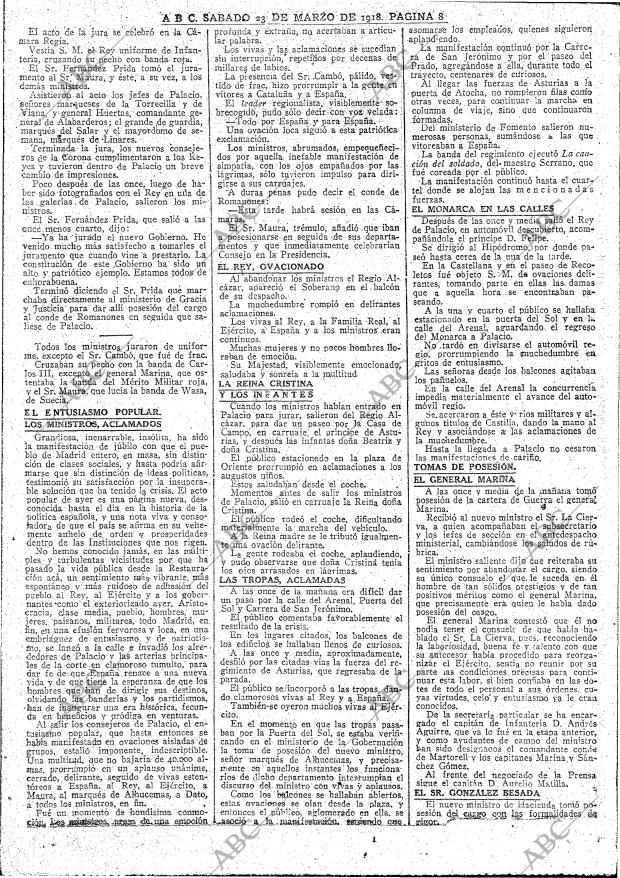 ABC MADRID 23-03-1918 página 8