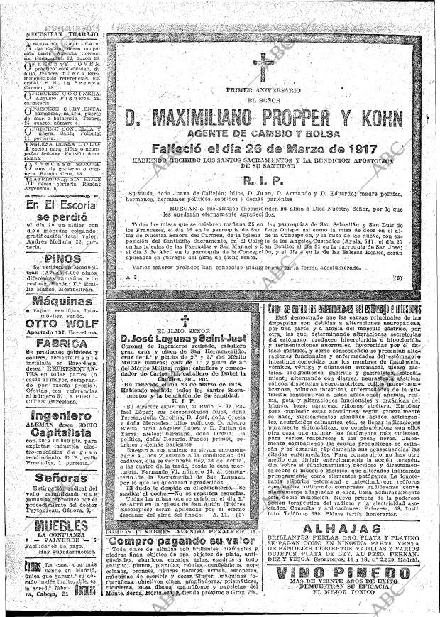 ABC MADRID 24-03-1918 página 20