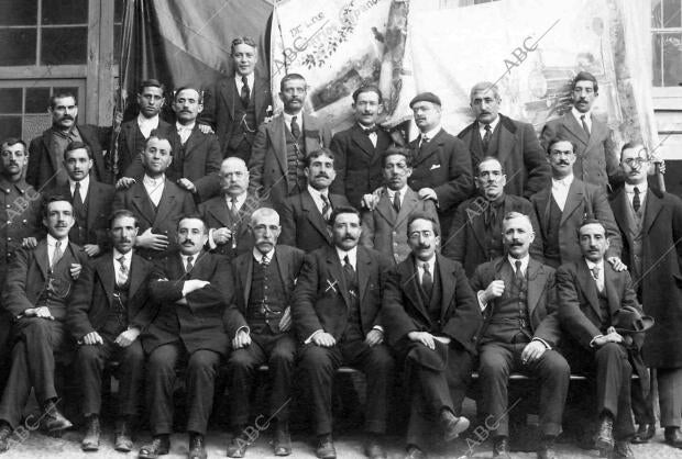 Delegados que Han concurrido al Congreso, con el presidente de la unión de...