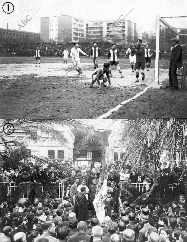 un momento del partido de fútbol jugado entre los Equipos Campeones de Cataluña...