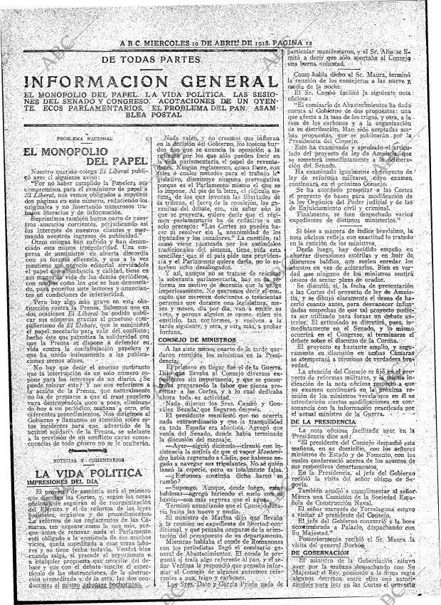 ABC MADRID 10-04-1918 página 12