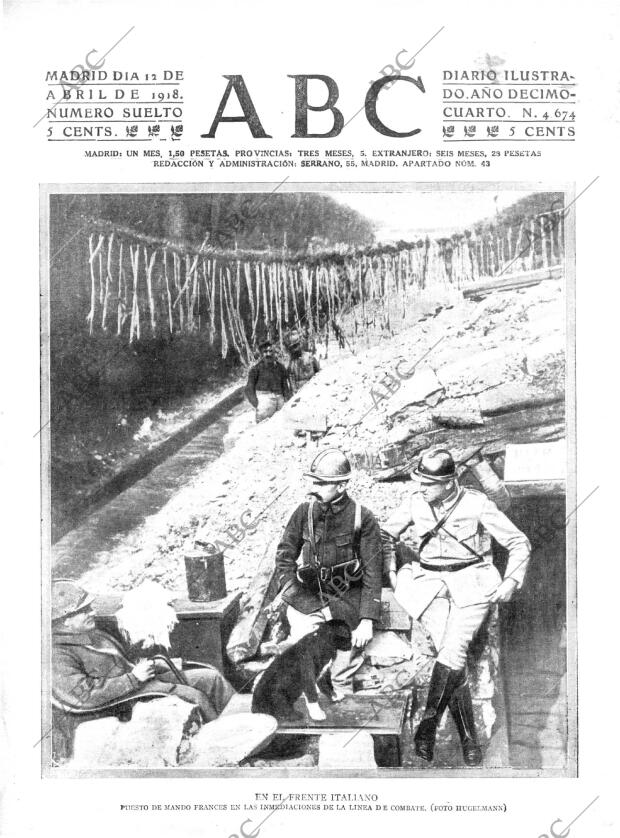 ABC MADRID 12-04-1918 página 1