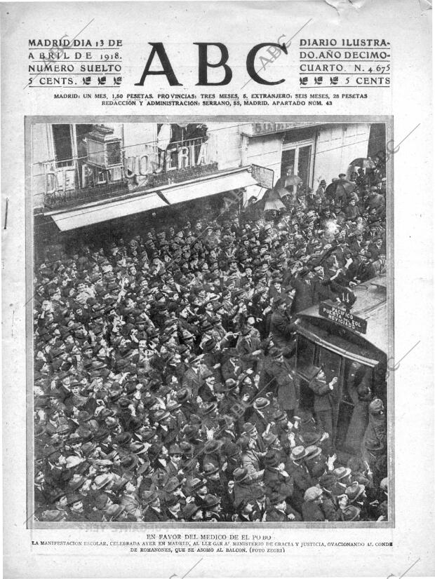 ABC MADRID 13-04-1918 página 1