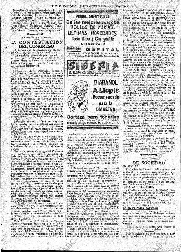 ABC MADRID 13-04-1918 página 10