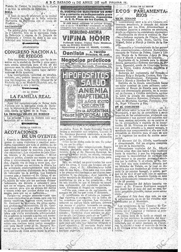 ABC MADRID 13-04-1918 página 11