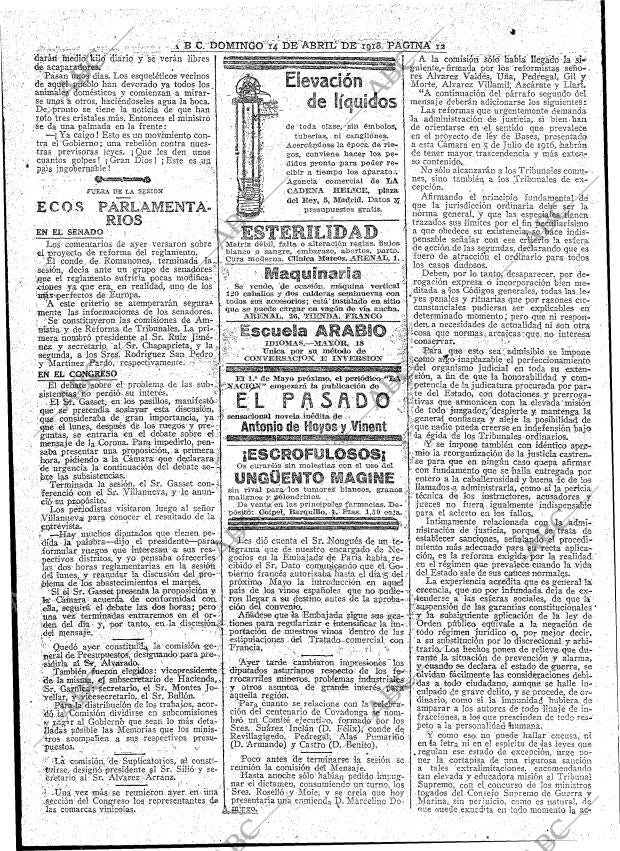 ABC MADRID 14-04-1918 página 12