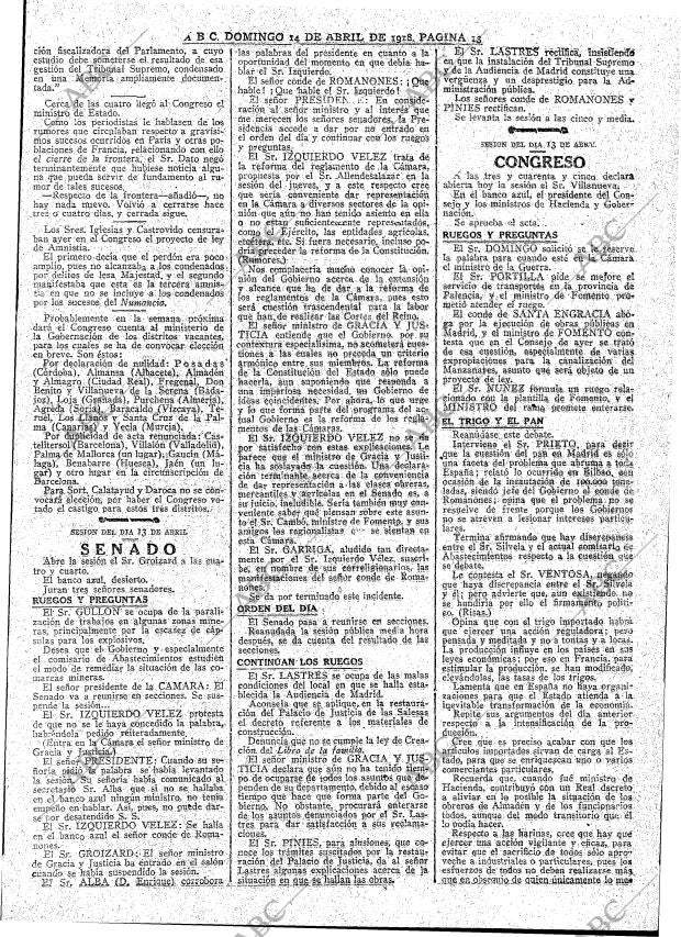 ABC MADRID 14-04-1918 página 13