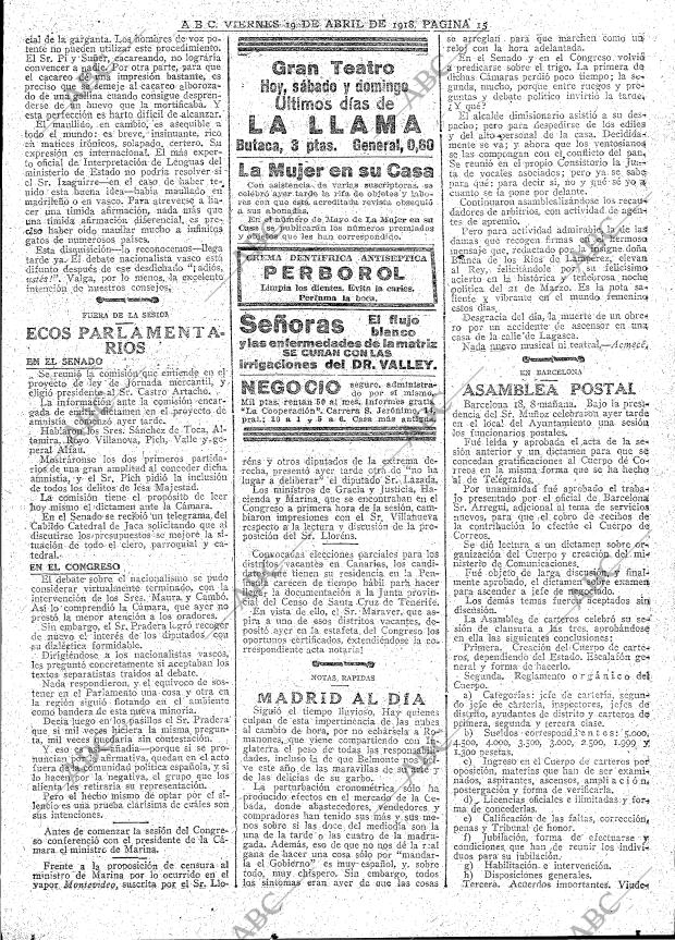 ABC MADRID 19-04-1918 página 15