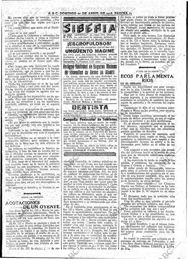 ABC MADRID 21-04-1918 página 12