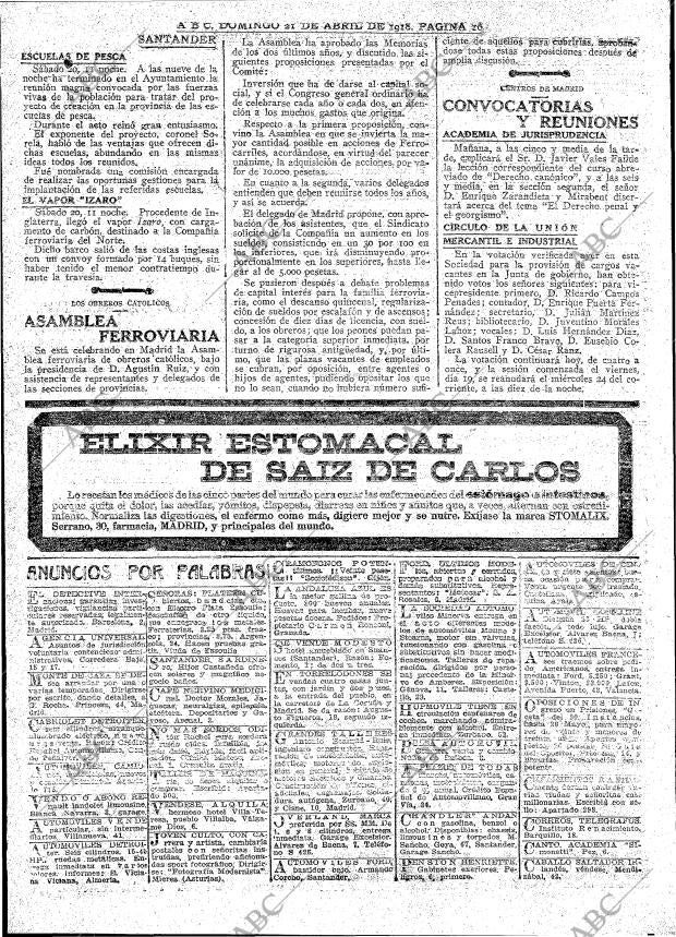 ABC MADRID 21-04-1918 página 16
