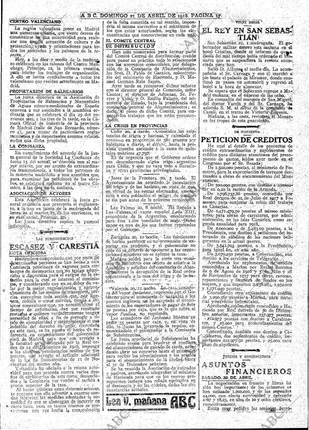 ABC MADRID 21-04-1918 página 17