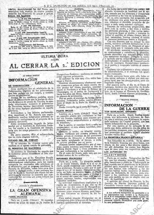 ABC MADRID 21-04-1918 página 18