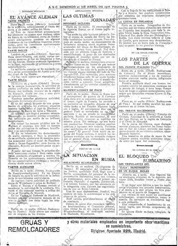 ABC MADRID 21-04-1918 página 9