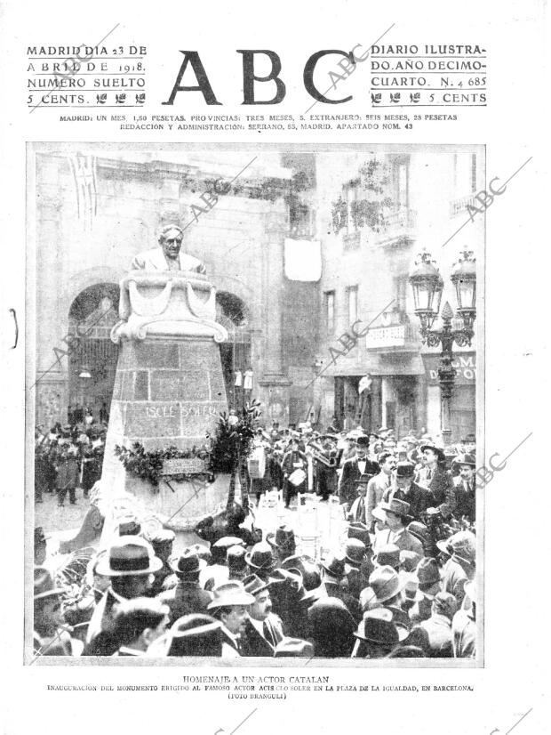 ABC MADRID 23-04-1918 página 1