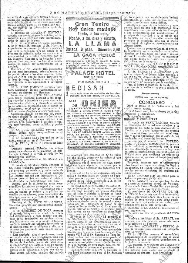 ABC MADRID 23-04-1918 página 12