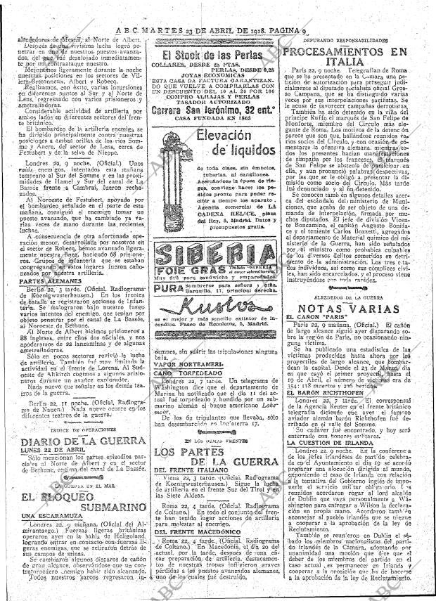 ABC MADRID 23-04-1918 página 9