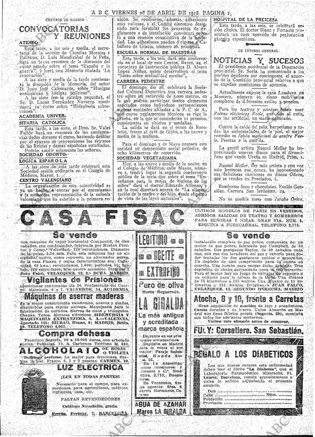 ABC MADRID 26-04-1918 página 17