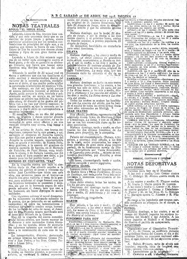 ABC MADRID 27-04-1918 página 17