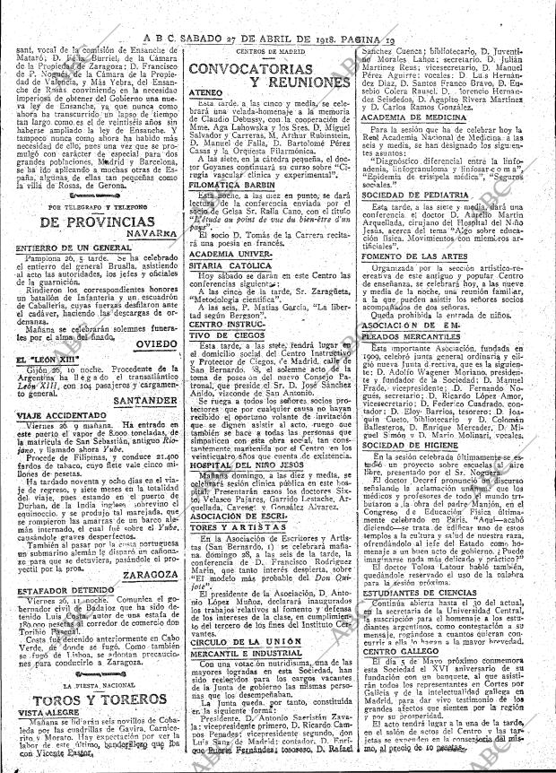 ABC MADRID 27-04-1918 página 19