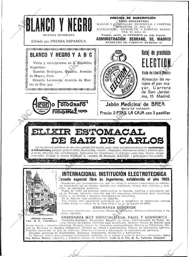 BLANCO Y NEGRO MADRID 28-04-1918 página 2