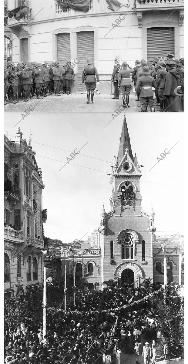 su alteza el infante D. Carlos (X) Descubriendo la placa que Da el nombre de...