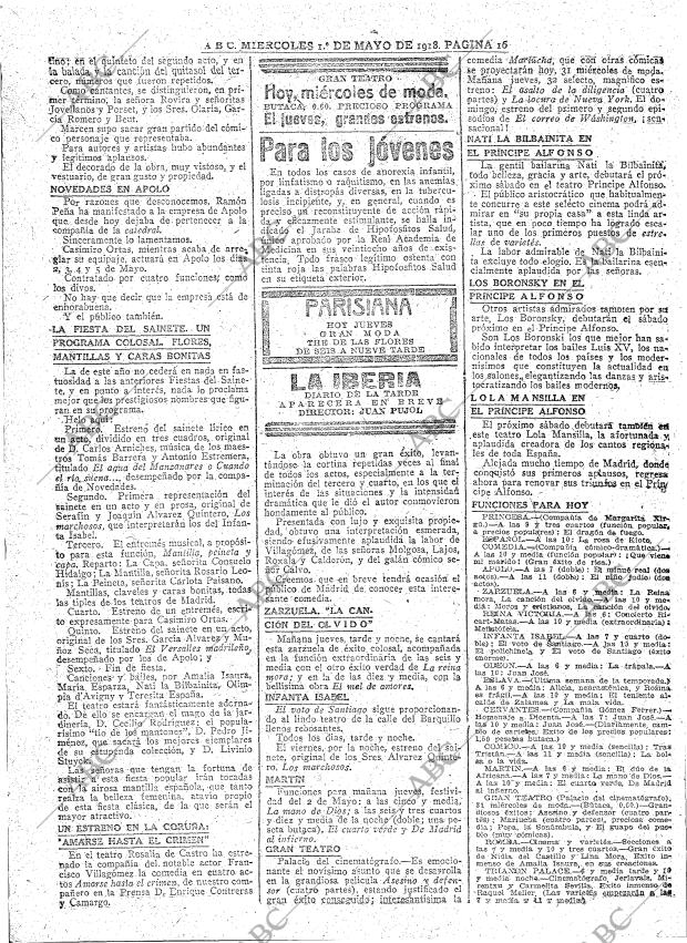 ABC MADRID 01-05-1918 página 16