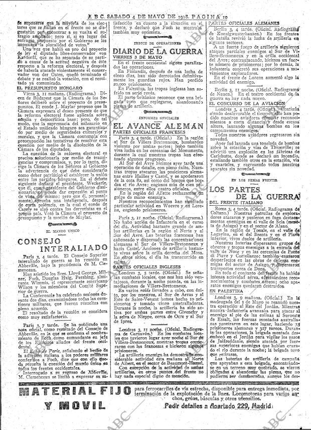 ABC MADRID 04-05-1918 página 10