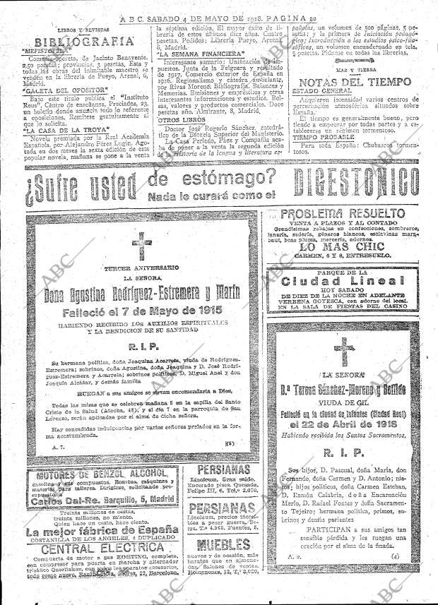 ABC MADRID 04-05-1918 página 22