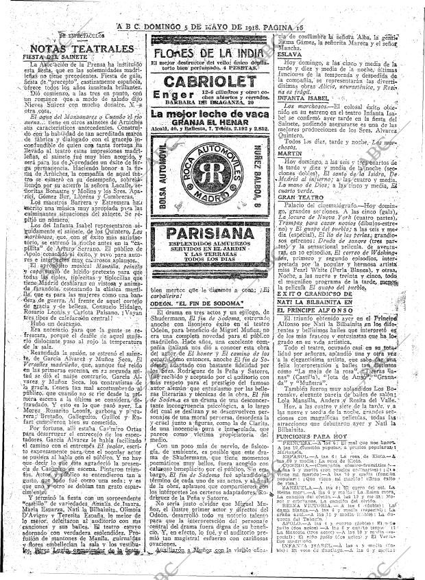 ABC MADRID 05-05-1918 página 16