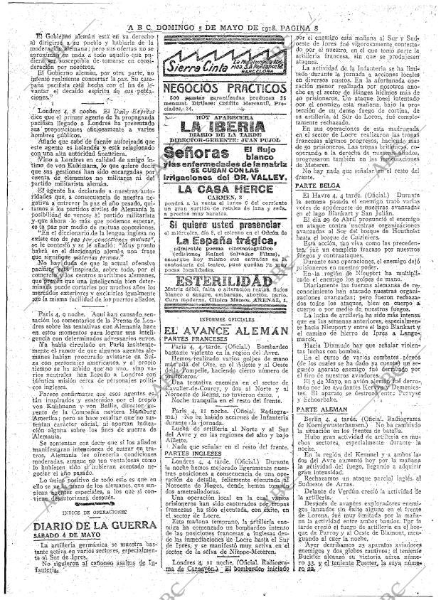 ABC MADRID 05-05-1918 página 8