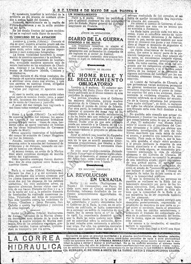 ABC MADRID 06-05-1918 página 8