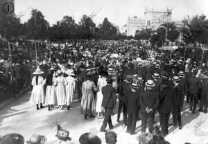 Aspecto del parque durante La "Garden-Party" Organizada por el ayuntamiento en...